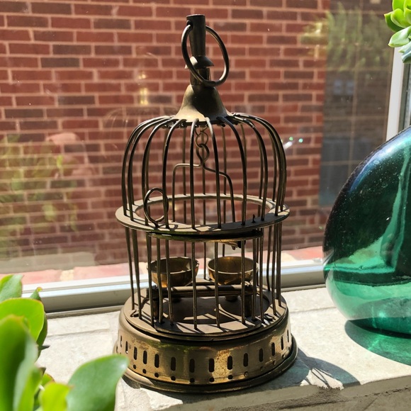 Vintage | Solid Brass Bird Cage
